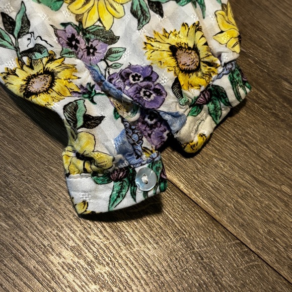 Jane and Delancey - Floral Blouse with Yellow and Blue Accents - Picture 8 of 10